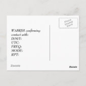 Entwerfen Sie Ihren eigenen QSL HAM Radio Operator Postkarte (Rückseite)