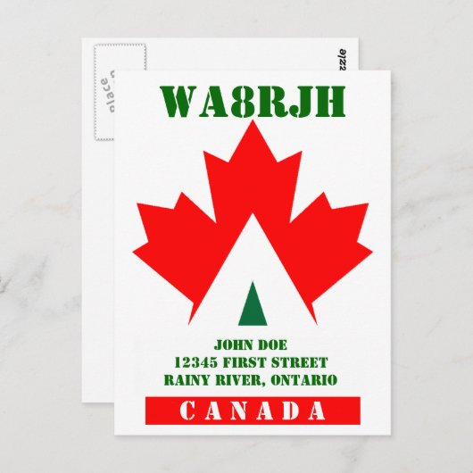 Entwerfen Sie Ihren eigenen QSL HAM Radio Operator Postkarte (Vorne/Hinten)