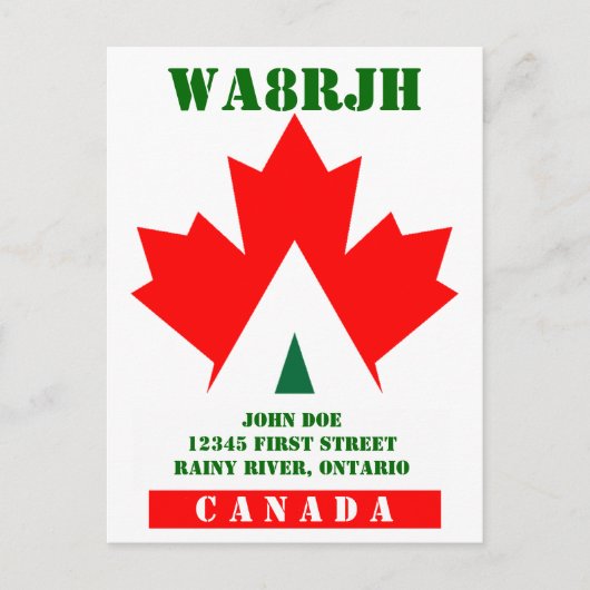 Entwerfen Sie Ihren eigenen QSL HAM Radio Operator Postkarte (Vorderseite)