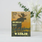 Entwerfen Sie Ihren eigenen QSL HAM Radio Operator Postkarte (Stehend Vorderseite)