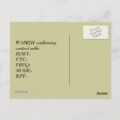 Entwerfen Sie Ihren eigenen QSL HAM Radio Operator Postkarte (Rückseite)