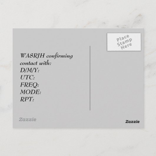 Entwerfen Sie Ihren eigenen QSL HAM Radio Operator Postkarte (Rückseite)