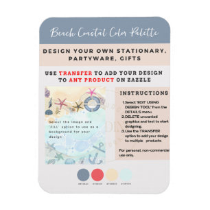 Entwerfen Sie Ihren eigenen Strand Küstennautik Magnet