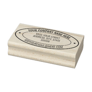 Entwerfen Sie Ihren Namensinfo-Adresse-Oval-Stempe Gummistempel