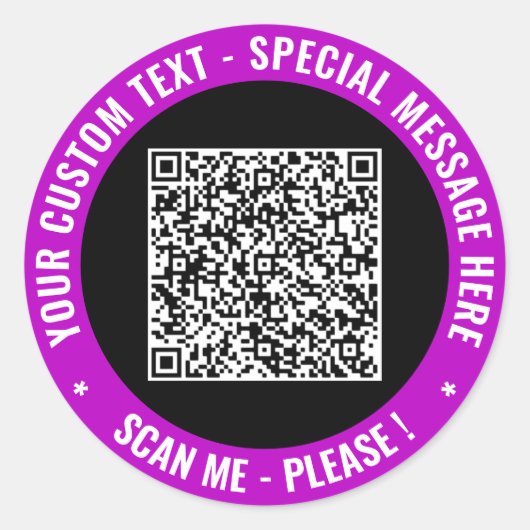 Entwerfen Sie Ihren QR-Code mit benutzerdefinierte Runder Aufkleber (Vorderseite)