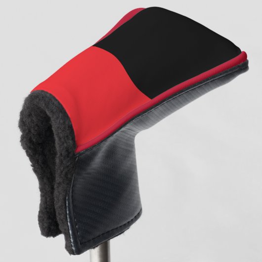 Entwerfen Sie Ihren Traum rot-schwarz Golf Headcover (3/4 Vorderseite)
