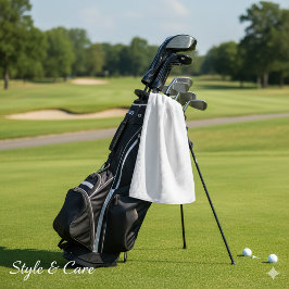 Entwerfen Sie Ihren Traum weiß Golfhandtuch