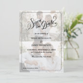 Entwerfen Sie Save the Date Ihre eigene 2-FotoColl Einladung (Stehend Vorderseite)