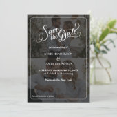 Entwerfen Sie Save the Date Ihre eigene 2-FotoColl Einladung (Stehend Vorderseite)