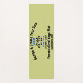 Entwerfen und Erstellen Sie Ihr eigenes Personalis Yogamatte (Vorderseite)