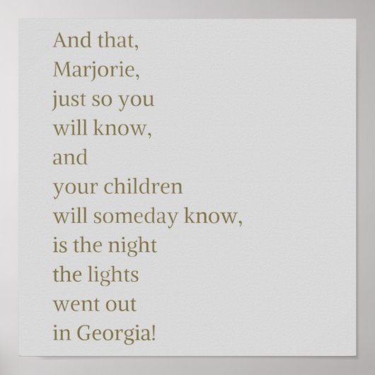 Entwerfen von Frauen Julia Sugarbaker Zitat Poster (Vorne)