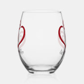 Entwerfen von Herzklopfen Gestaltetes, rostloses W Weinglas Ohne Stiel (Links)