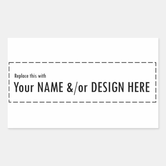 Entwickeln Sie Ihr eigenes benutzerdefiniertes Nam Rechteckiger Aufkleber (Vorderseite)
