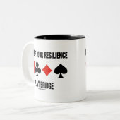 Entwickeln Sie Ihre Anzug für die Play Bridge Card Zweifarbige Tasse (Vorderseite Links)