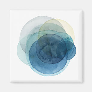 Entwickelnde Planeten - Aquarell-Kreise Magnet