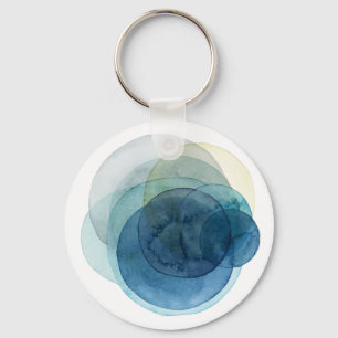 Entwickelnde Planeten - Aquarell-Kreise Schlüsselanhänger