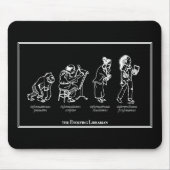 Entwickelnder Bibliothekar Mousepad - Schwarzes (Vorne)
