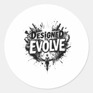 Entwickelt für Abstrakte Evolution Art S Runder Aufkleber
