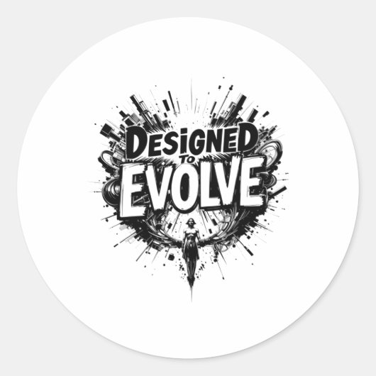 Entwickelt für Abstrakte Evolution Art S Runder Aufkleber (Vorderseite)