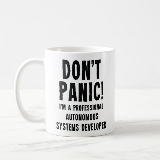 Entwickler autonomer Systeme Kaffeetasse (Links)