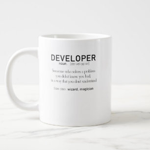 Entwickler Definition Coder Definition Funny Jumbo-Tasse
