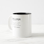 Entwickler-Definitions-Kodierer-Definition lustig Zweifarbige Tasse (Vorderseite Links)