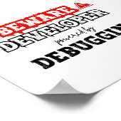 Entwickler durch Debuggen | Programmierung Poster (Ecke)