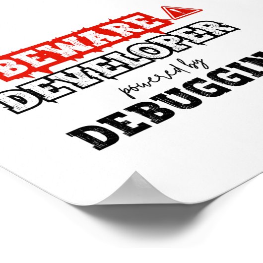 Entwickler durch Debuggen | Programmierung Poster (Ecke)