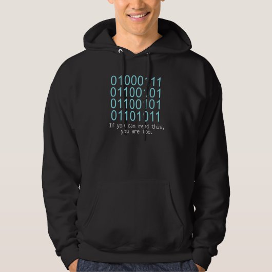 Entwickler-Geek-Computer-Binärcode-Programmierer Hoodie (Vorderseite)