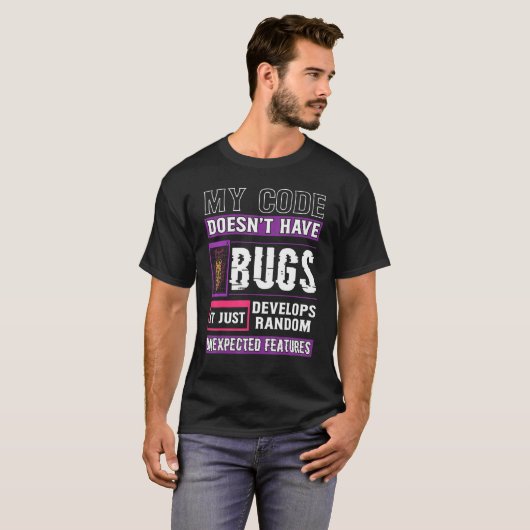 Entwickler Mein Code hat kein Bugs Funny Coding T-Shirt (Vorne ganz)