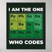 Entwickler Periodic Table Funny Poster (Vorne)
