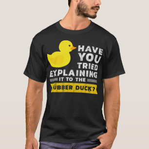 Entwickler Programmieren von schwarzem Duck-Gummi- T-Shirt