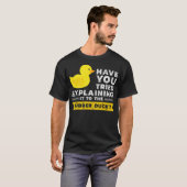 Entwickler Programmieren von schwarzem Duck-Gummi- T-Shirt (Vorne ganz)
