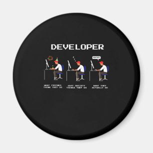 Entwickler-Programmierer-Nerd-Geek-Geschenk Magnet