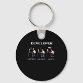 Entwickler-Programmierer-Nerd-Geek-Geschenk Schlüsselanhänger (Vorderseite)