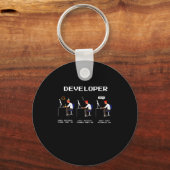 Entwickler-Programmierer-Nerd-Geek-Geschenk Schlüsselanhänger (Vorderseite)