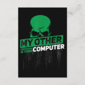 Entwickler Sysadmin Engineer Hacker Nerd Admin Cod Begleitkarte (Vorderseite)