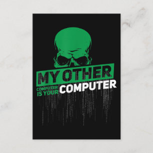 Entwickler Sysadmin Engineer Hacker Nerd Admin Cod Begleitkarte