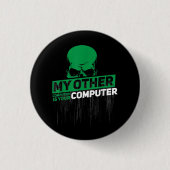 Entwickler Sysadmin Engineer Hacker Nerd Admin Cod Button (Vorderseite)