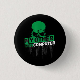 Entwickler Sysadmin Engineer Hacker Nerd Admin Cod Button