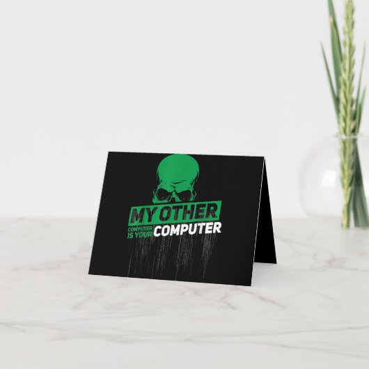 Entwickler Sysadmin Engineer Hacker Nerd Admin Cod Dankeskarte (Vorderseite)