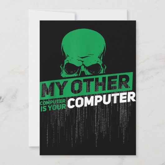 Entwickler Sysadmin Engineer Hacker Nerd Admin Cod Dankeskarte (Vorderseite)