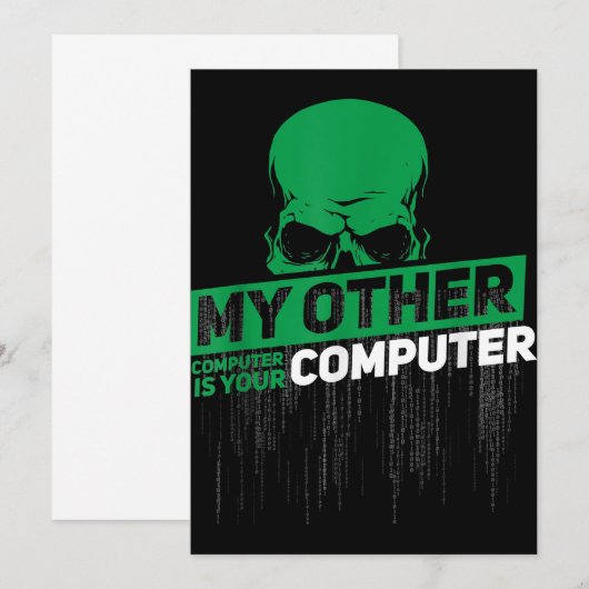 Entwickler Sysadmin Engineer Hacker Nerd Admin Cod Dankeskarte (Vorne/Hinten)