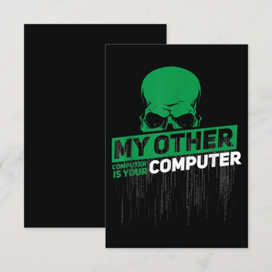 Entwickler Sysadmin Engineer Hacker Nerd Admin Cod Einladung (Vorne/Hinten)