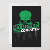 Entwickler Sysadmin Engineer Hacker Nerd Admin Cod Einladung (Vorderseite)