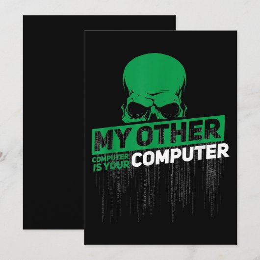 Entwickler Sysadmin Engineer Hacker Nerd Admin Cod Einladung (Vorne/Hinten)