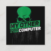 Entwickler Sysadmin Engineer Hacker Nerd Admin Cod Quadratische Visitenkarte (Vorderseite)