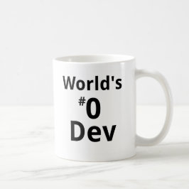 Entwickler-Tasse das #0 der Welt Doppel--versah Kaffeetasse