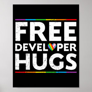 Entwickler Umarmungen Unterstützen Lgbt Stolz Para Poster