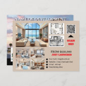 Entwicklung benutzerdefinierter Immobilien für Rea Postkarte (Vorne/Hinten)